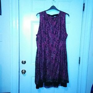 Pink and black w/ hints of gold party dress